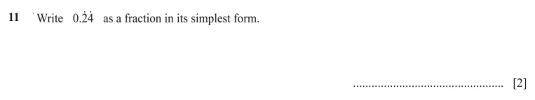 Question 11 - Cambridge IGCSE Maths Past Papers - Extended Non Calculator - Paper 2 - TZ1 November 2025