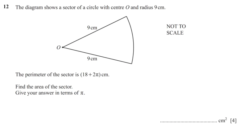 Question 12 - Cambridge IGCSE Maths Past Papers - Extended Non Calculator - Paper 2 - TZ1 November 2025