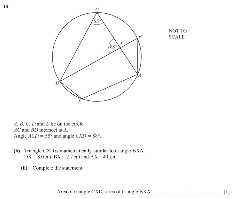 Question 14(b)(ii) - Cambridge IGCSE Maths Past Papers - Extended Non Calculator - Paper 2 - TZ1 November 2025