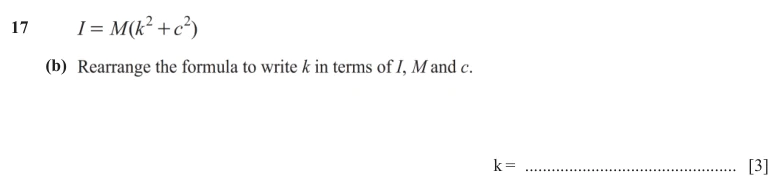Question 17(b) - Cambridge IGCSE Maths Past Papers - Extended Non Calculator - Paper 2 - TZ1 November 2025