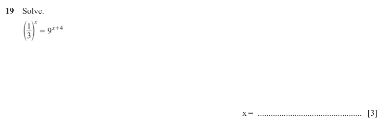 Question 19 - Cambridge IGCSE Maths Past Papers - Extended Non Calculator - Paper 2 - TZ1 November 2025