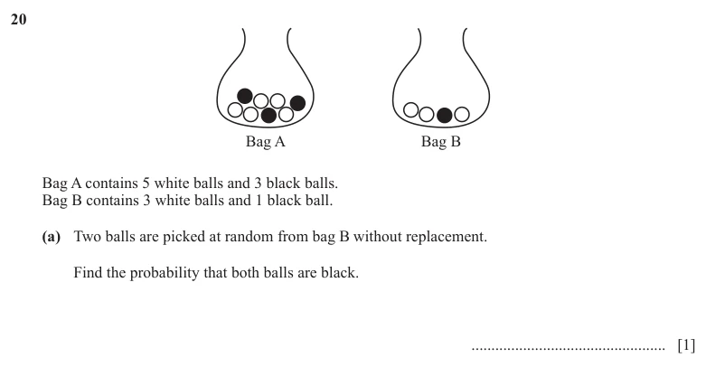 Question 20(a) - Cambridge IGCSE Maths Past Papers - Extended Non Calculator - Paper 2 - TZ1 November 2025