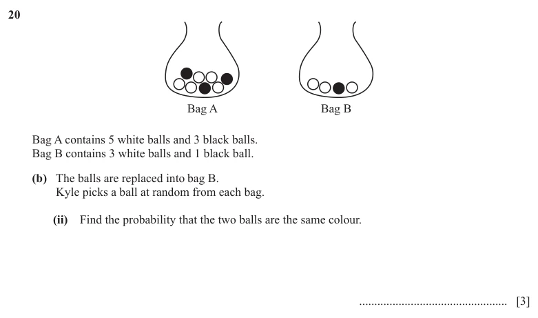 Question 20(b)(ii) - Cambridge IGCSE Maths Past Papers - Extended Non Calculator - Paper 2 - TZ1 November 2025