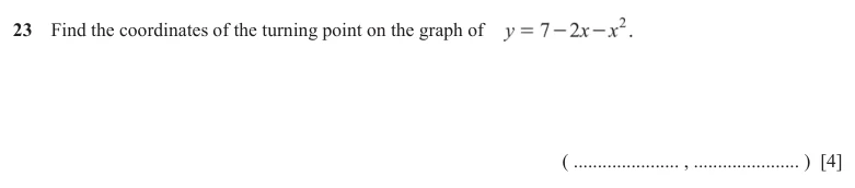 Question 23 - Cambridge IGCSE Maths Past Papers - Extended Non Calculator - Paper 2 - TZ1 November 2025