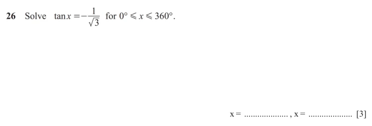 Question 26 - Cambridge IGCSE Maths Past Papers - Extended Non Calculator - Paper 2 - TZ1 November 2025