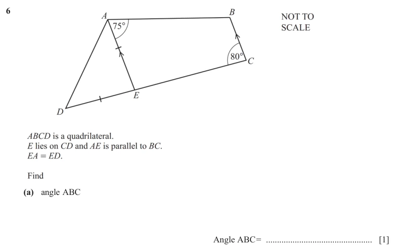 Question 6(a) - Cambridge IGCSE Maths Past Papers - Extended Non Calculator - Paper 2 - TZ2 November 2025