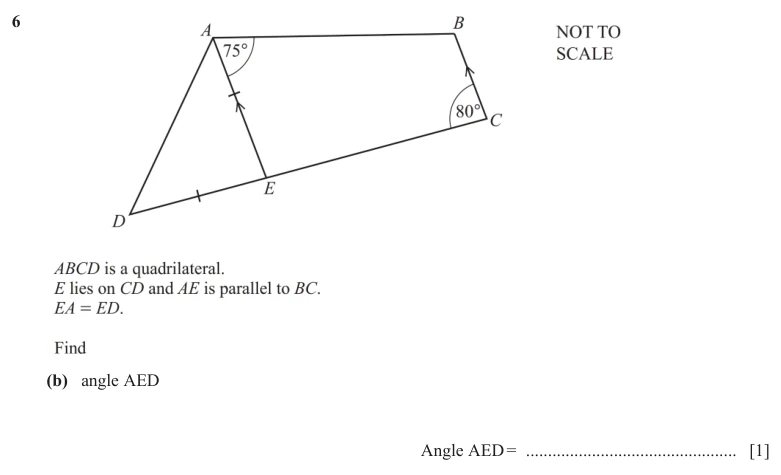 Question 6(b) - Cambridge IGCSE Maths Past Papers - Extended Non Calculator - Paper 2 - TZ2 November 2025
