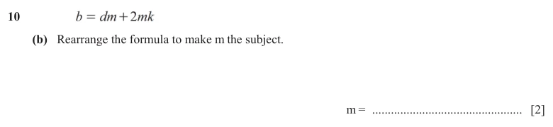 Question 10(b) - Cambridge IGCSE Maths Past Papers - Extended Non Calculator - Paper 2 - TZ2 November 2025