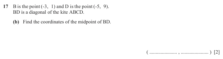 Question 17(b) - Cambridge IGCSE Maths Past Papers - Extended Non Calculator - Paper 2 - TZ2 November 2025
