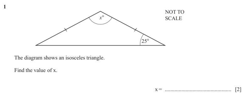 Question 1 - Cambridge IGCSE Maths Past Papers - Extended Non Calculator - Paper 2 - TZ3 November 2025