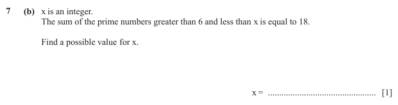 Question 7(b) - Cambridge IGCSE Maths Past Papers - Extended Non Calculator - Paper 2 - TZ3 November 2025