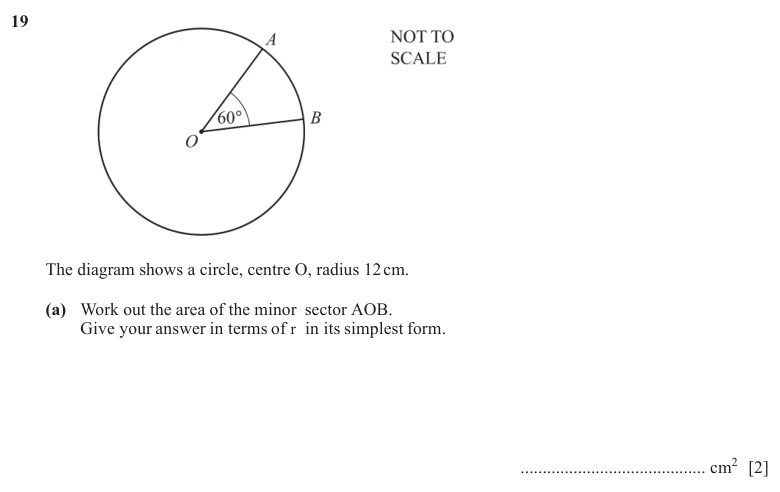 Question 19(a) - Cambridge IGCSE Maths Past Papers - Extended Non Calculator - Paper 2 - TZ3 November 2025