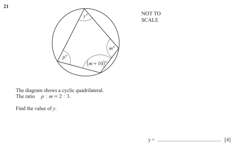 Question 21 - Cambridge IGCSE Maths Past Papers - Extended Non Calculator - Paper 2 - TZ3 November 2025