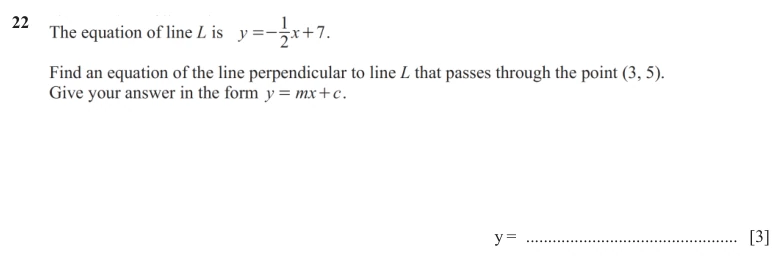 Question 22 - Cambridge IGCSE Maths Past Papers - Extended Non Calculator - Paper 2 - TZ3 November 2025