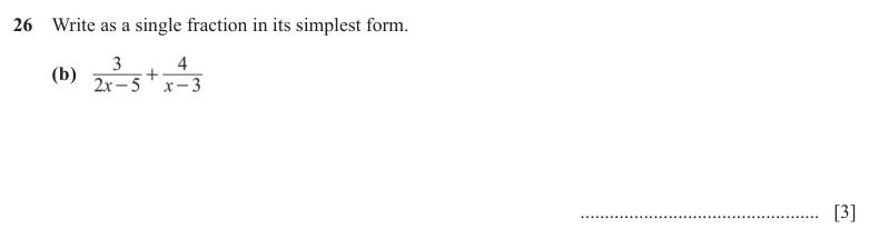 Question 26(b) - Cambridge IGCSE Maths Past Papers - Extended Non Calculator - Paper 2 - TZ3 November 2025
