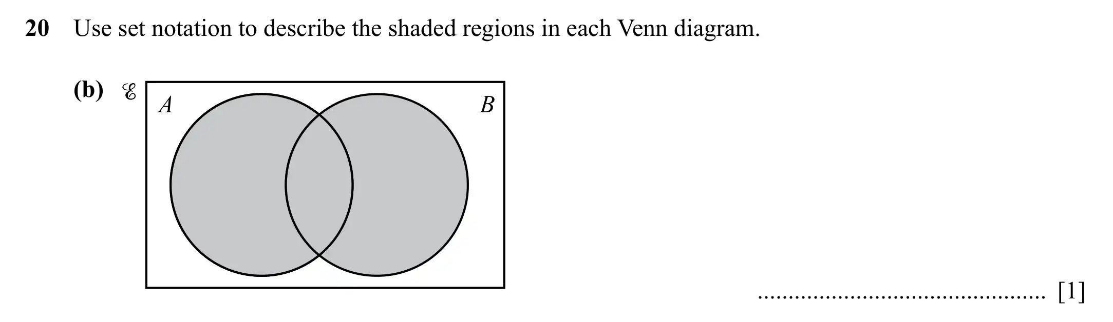 Question 20(b) - Cambridge IGCSE Maths Past Papers - Core Calculator 2020 - Specimen Paper 1