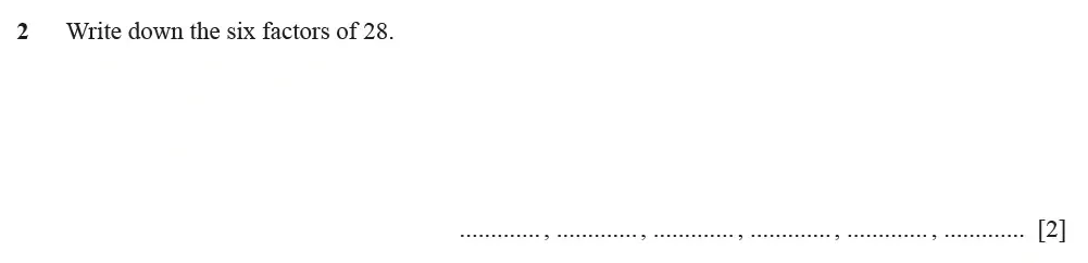 Question 02 - Cambridge IGCSE Maths Past Papers - Core Calculator March 2022 - Paper 1