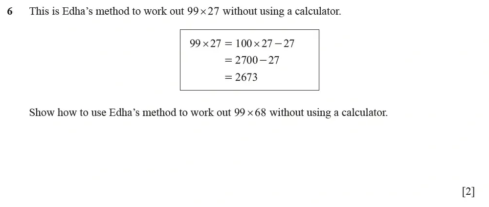 Question 06 - Cambridge IGCSE Maths Past Papers - Core Calculator March 2022 - Paper 1
