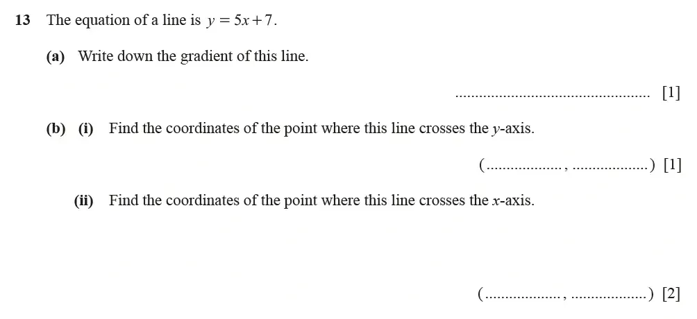 Question 13(a,b) - Cambridge IGCSE Maths Past Papers - Core Calculator March 2022 - Paper 1