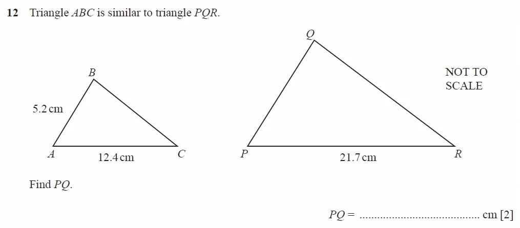 Question 12 - Cambridge IGCSE Maths Past Papers - Extended Calculator 2020 - Specimen Paper 1
