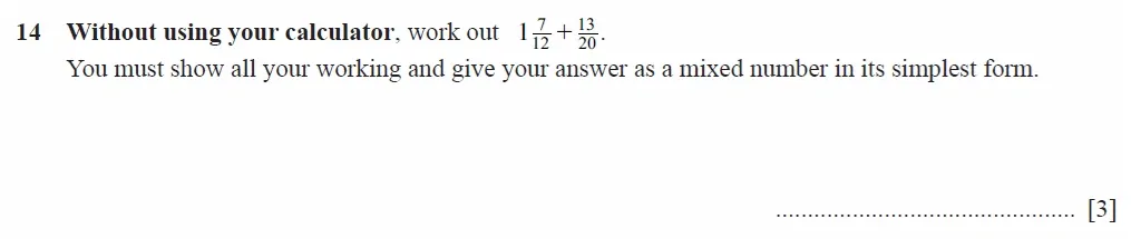 Question 14 - Cambridge IGCSE Maths Past Papers - Extended Calculator 2020 - Specimen Paper 1