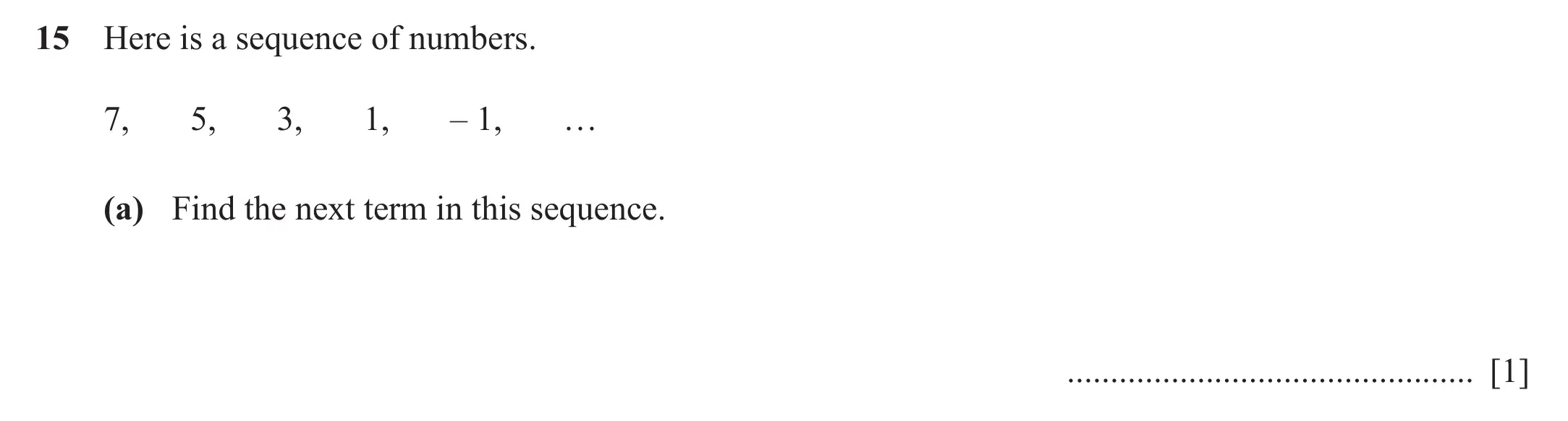 Question 15(a) - Cambridge IGCSE Maths Past Papers - Extended Calculator 2020 - Specimen Paper 2