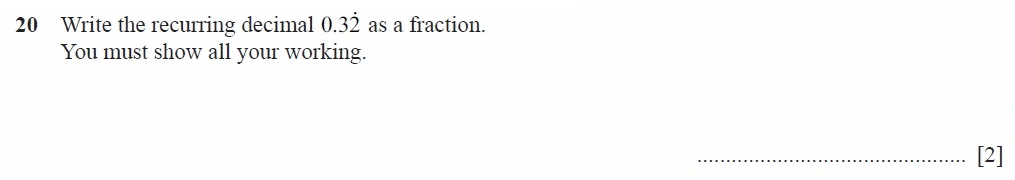 Question 20 - Cambridge IGCSE Maths Past Papers - Extended Calculator 2020 - Specimen Paper 1