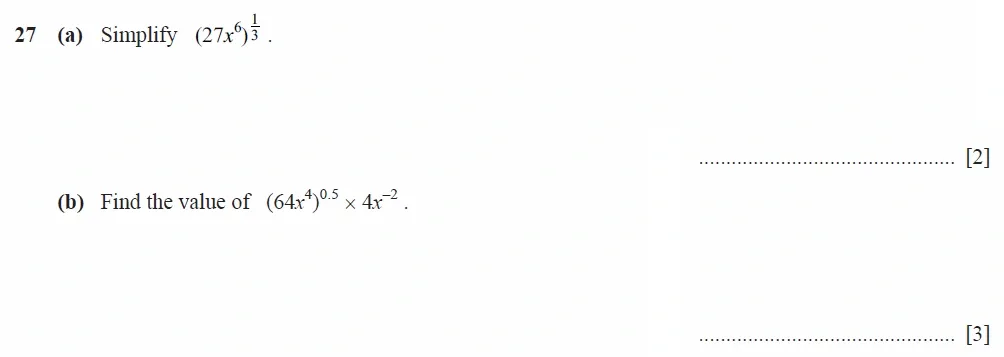 Question 27 - Cambridge IGCSE Maths Past Papers - Extended Calculator 2020 - Specimen Paper 1