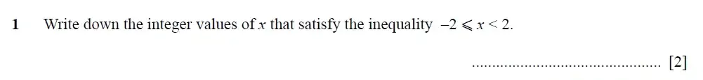 Question 01 - Cambridge IGCSE Maths Past Papers - Extended Calculator 2025 - Specimen Paper 4