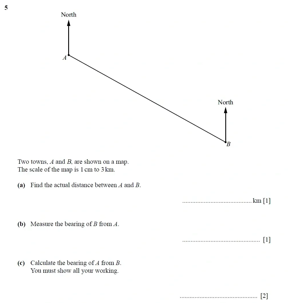Question 05(a,b,c) - Cambridge IGCSE Maths Past Papers - Extended Calculator 2025 - Specimen Paper 4