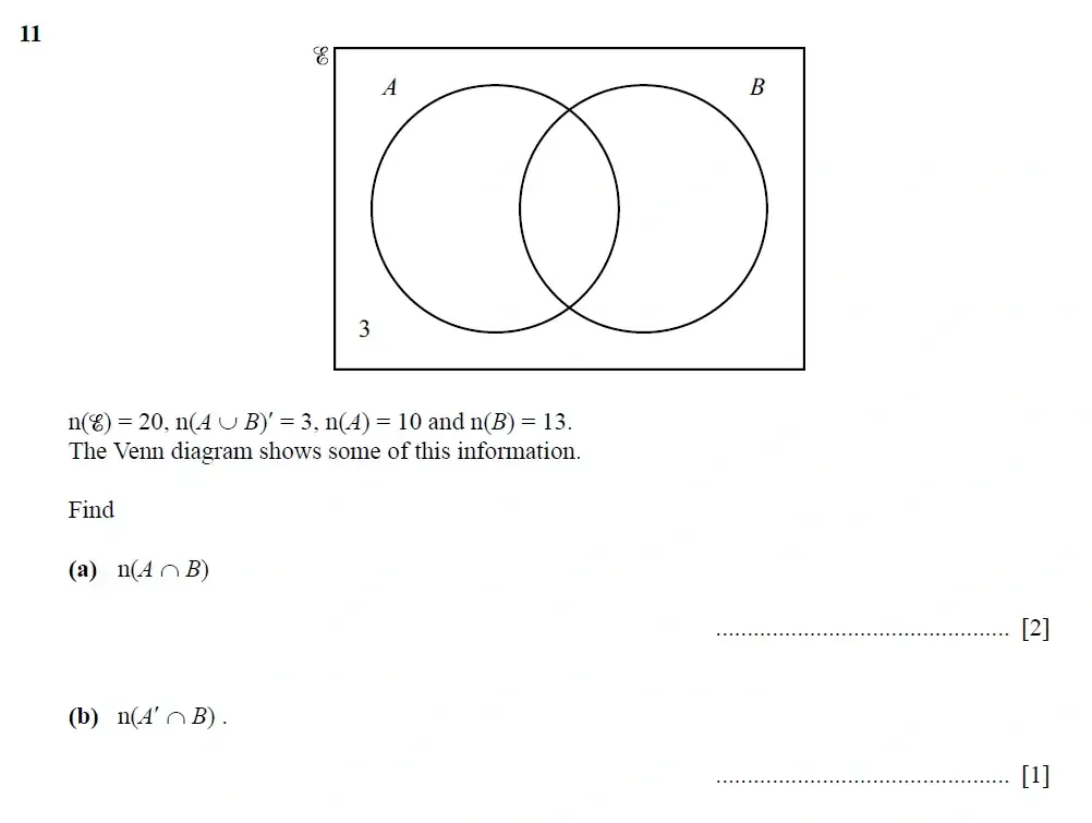 Question 11(a,b) - Cambridge IGCSE Maths Past Papers - Extended Calculator 2025 - Specimen Paper 4
