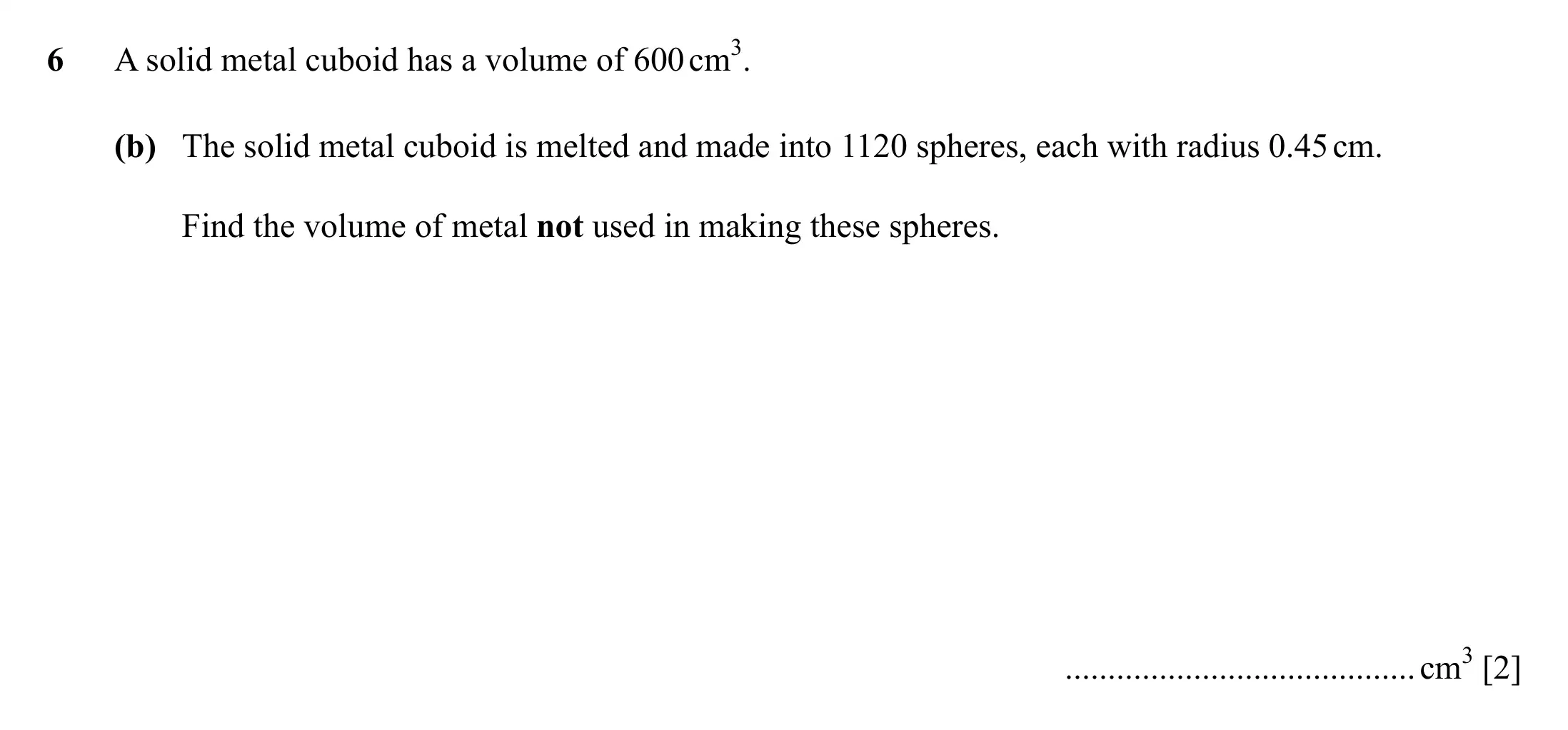 Question 6(b) - Cambridge IGCSE Maths Past Papers - Extended Calculator 2025 - Specimen Paper 4