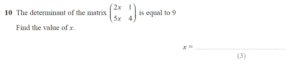 Question 11 - Edexcel IGCSE Maths Past Papers - B Calculator June 2018 - Paper 1