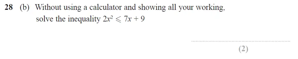 Question 35 - Edexcel IGCSE Maths Past Papers - B Calculator June 2018 - Paper 1