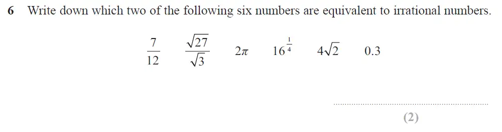 Question 07 - Edexcel IGCSE Maths Past Papers - B Calculator June 2018 - Paper 1