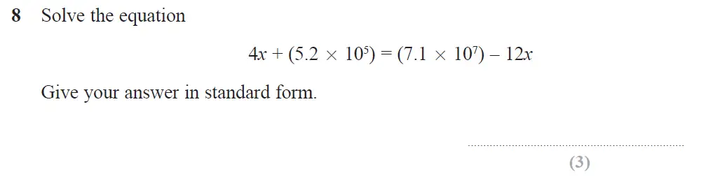 Question 09 - Edexcel IGCSE Maths Past Papers - B Calculator June 2018 - Paper 1