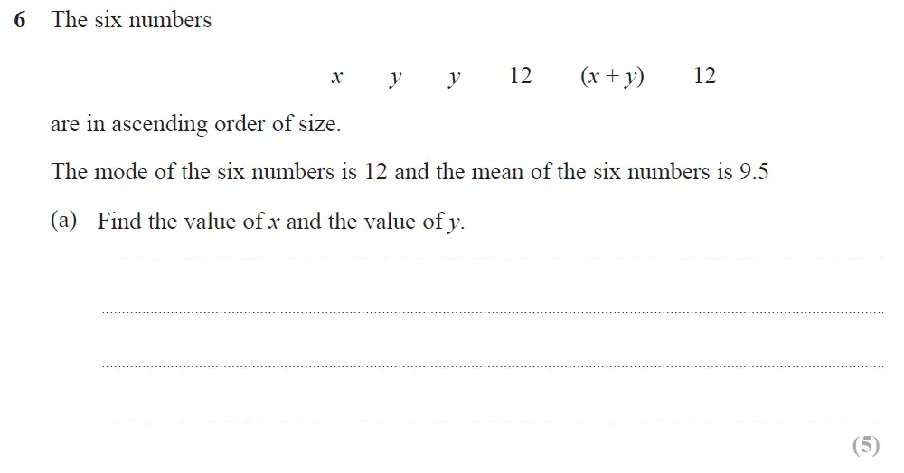 Question 14 - Edexcel IGCSE Maths Past Papers - B Calculator June 2018 - Paper 2