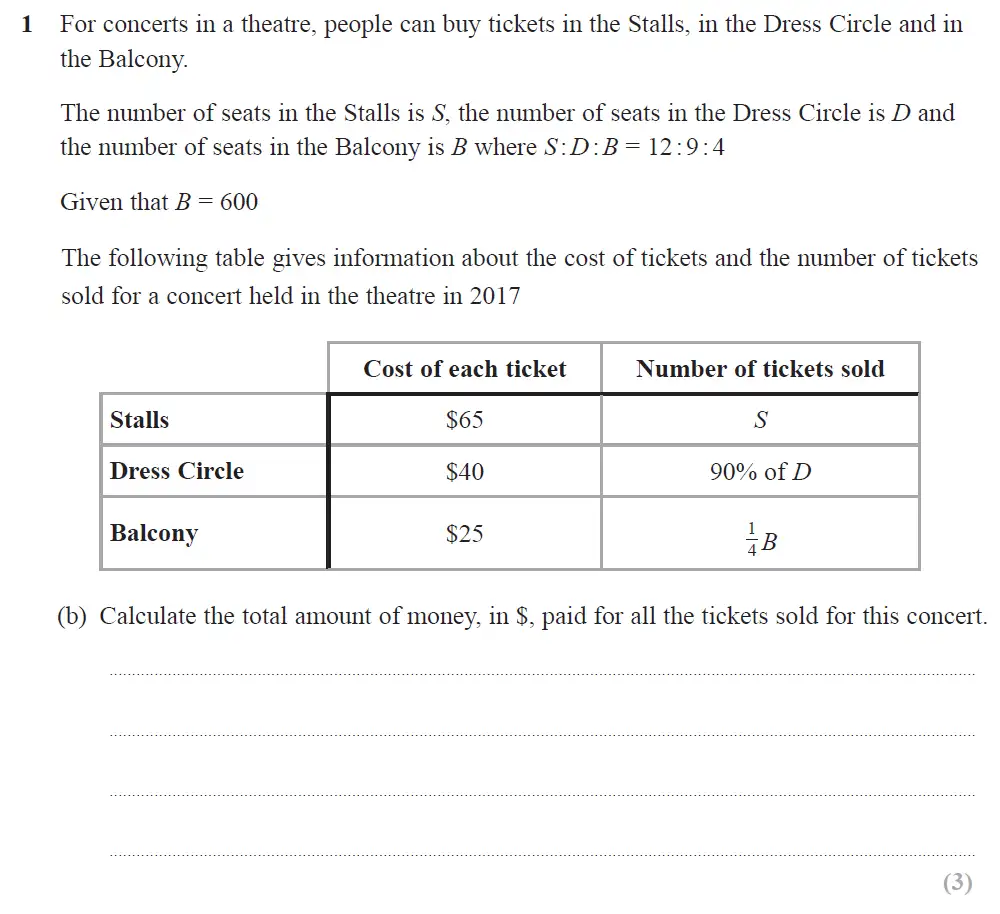 Question 02 - Edexcel IGCSE Maths Past Papers - B Calculator June 2018 - Paper 2