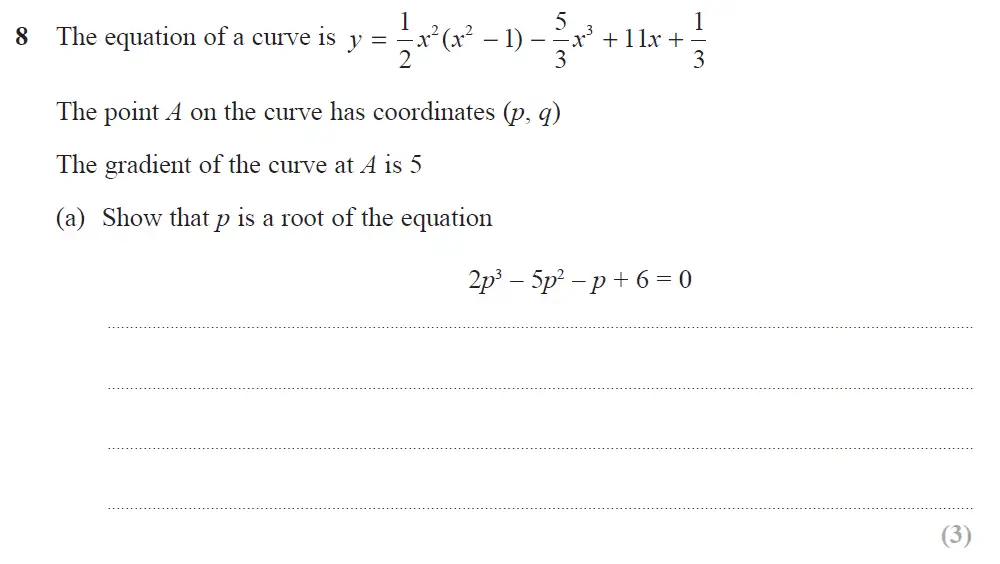 Question 22 - Edexcel IGCSE Maths Past Papers - B Calculator June 2018 - Paper 2