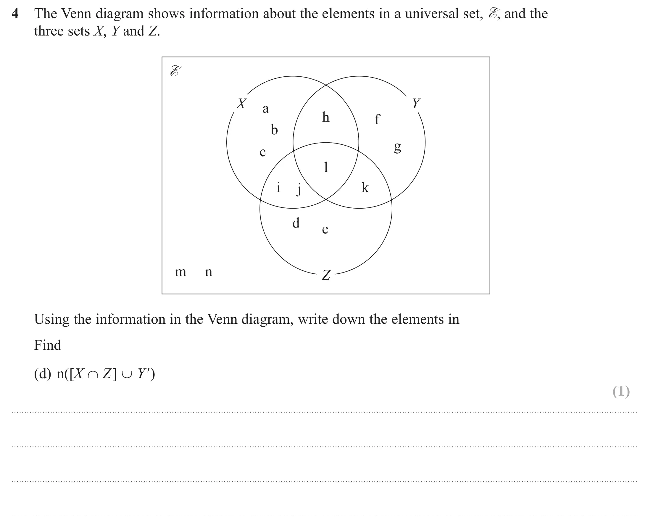 Question 4(d) - Edexcel IGCSE Maths Past Papers - B Calculator June 2018 - Paper 2
