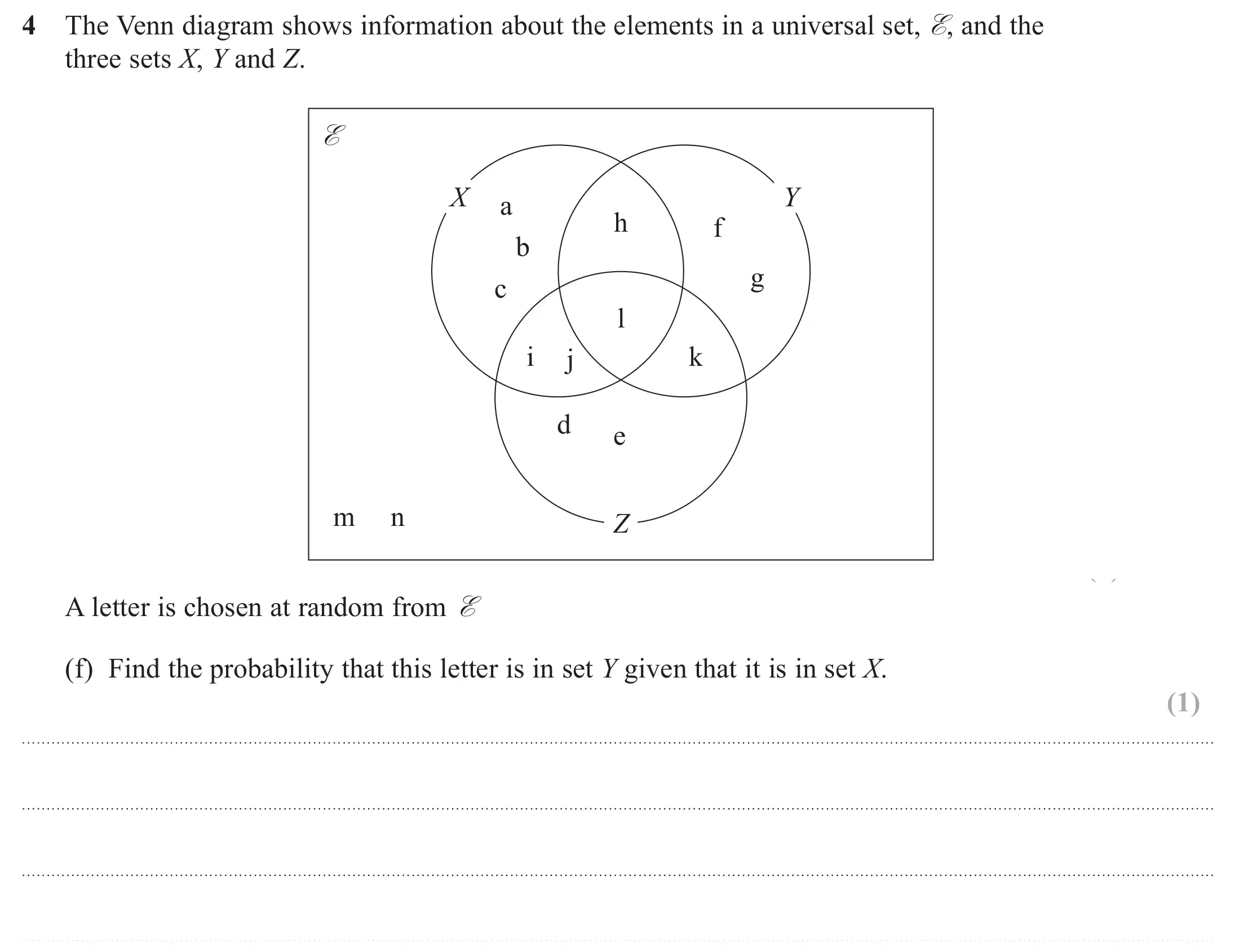 Question 4(f) - Edexcel IGCSE Maths Past Papers - B Calculator June 2018 - Paper 2