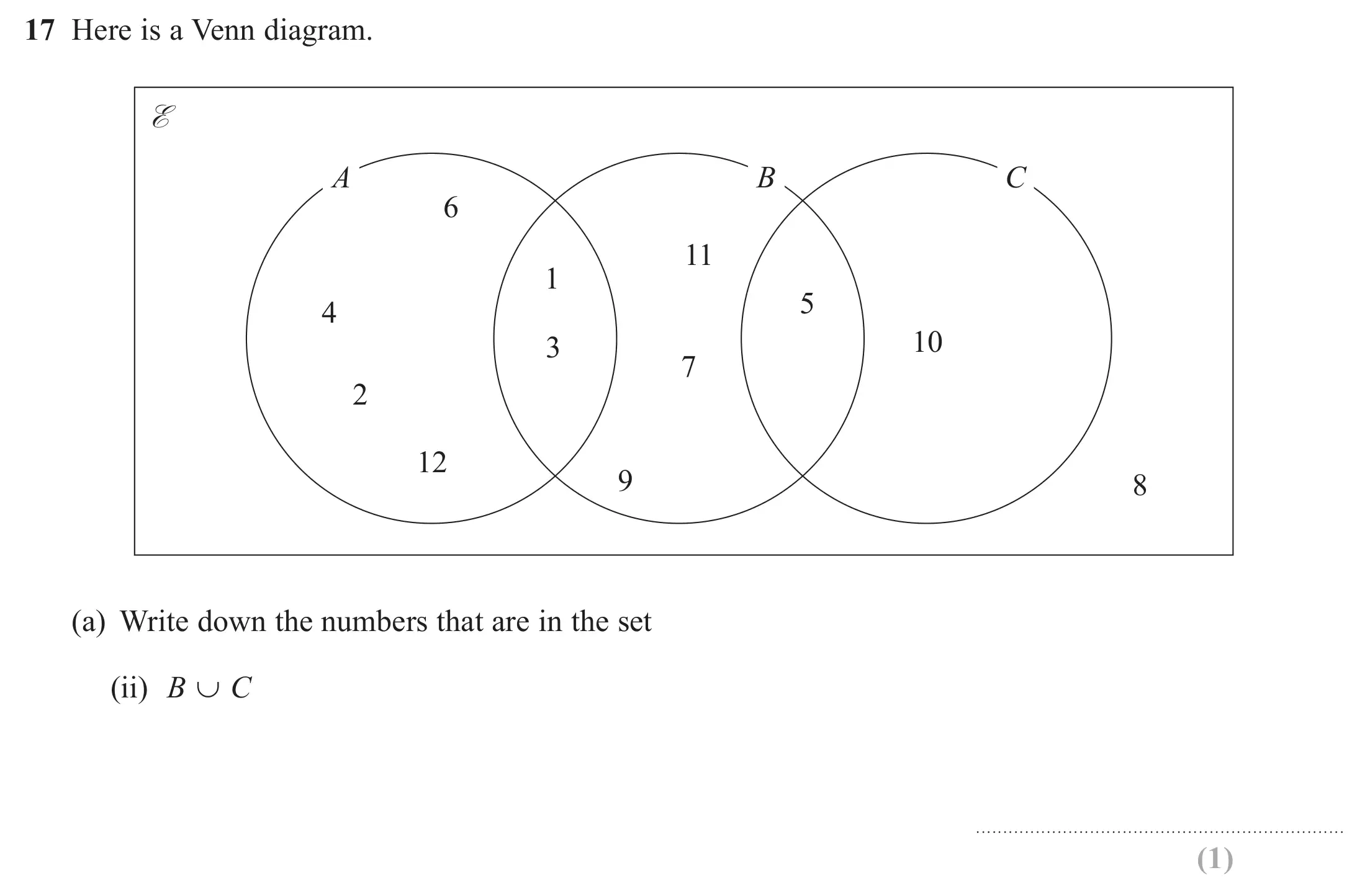 Question 17(a)(ii) - Edexcel IGCSE Maths Past Papers - Foundation Calculator June 2018 - Paper 1