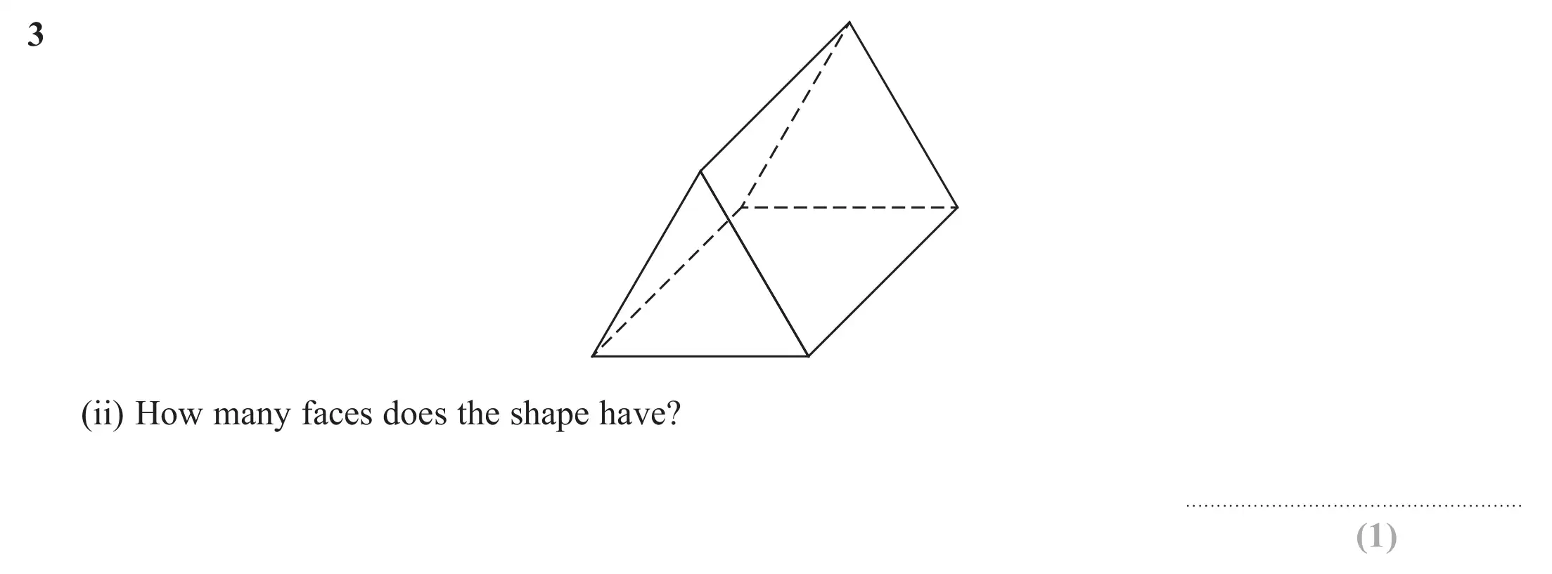 Question 3(ii) - Edexcel IGCSE Maths Past Papers - Foundation Calculator June 2018 - Paper 1