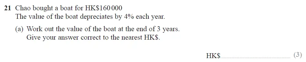 Question 43 - Edexcel IGCSE Maths Past Papers - Foundation Calculator June 2018 - Paper 1