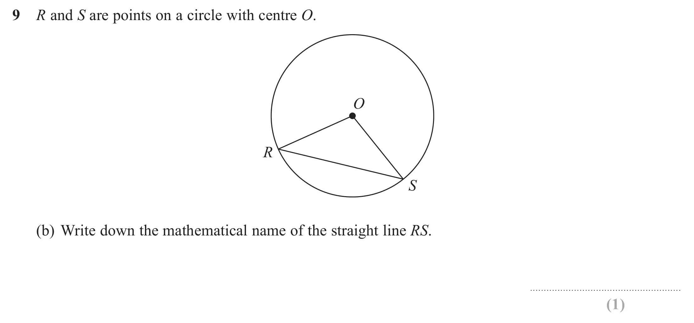 Question 9(b) - Edexcel IGCSE Maths Past Papers - Foundation Calculator June 2018 - Paper 2