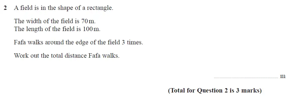 Question 03 - Edexcel IGCSE Maths Past Papers - Foundation Resit Calculator June 2018 - Paper 1