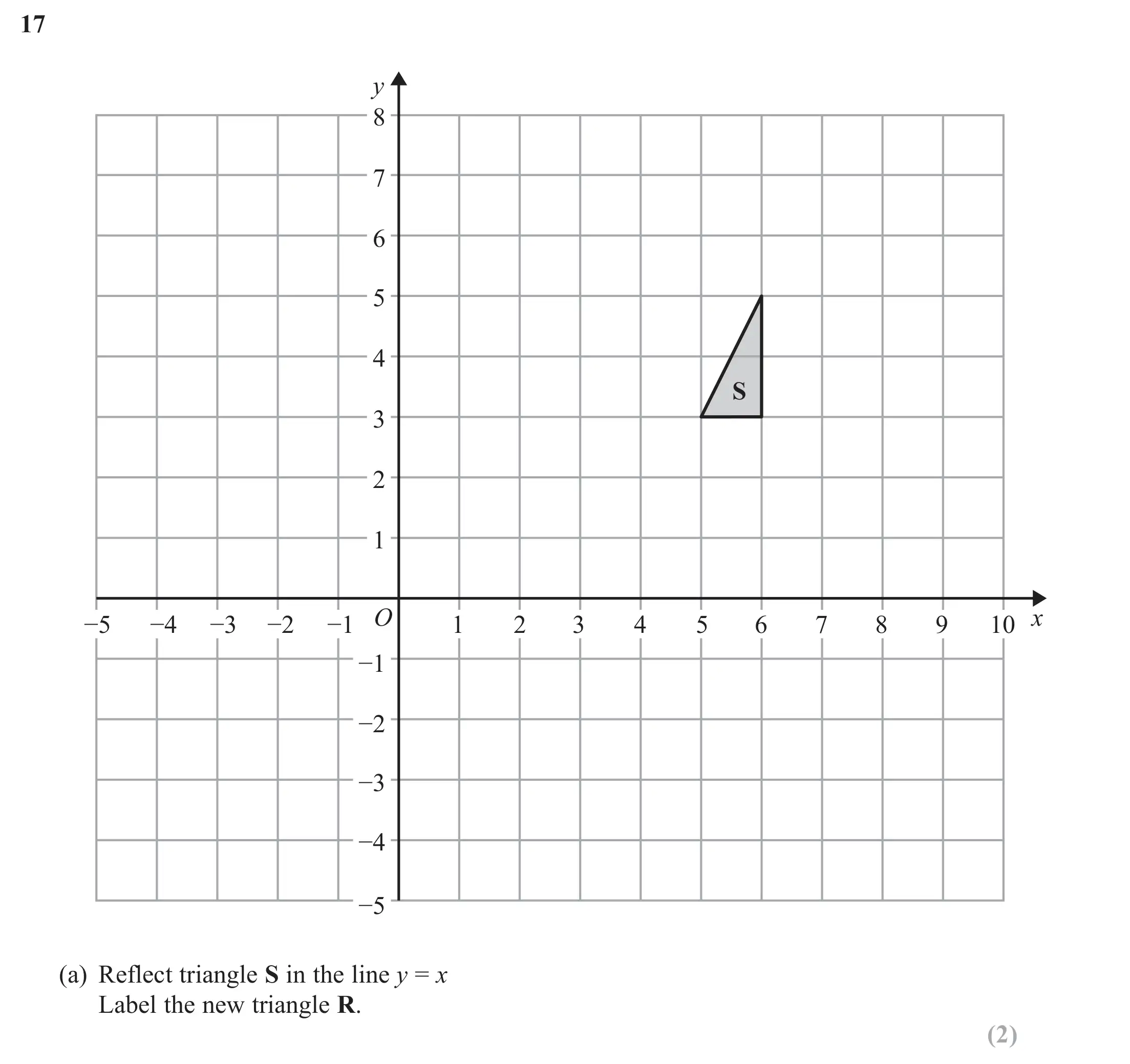 Question 17(a) - Edexcel IGCSE Maths Past Papers - Foundation Resit Calculator June 2018 - Paper 1