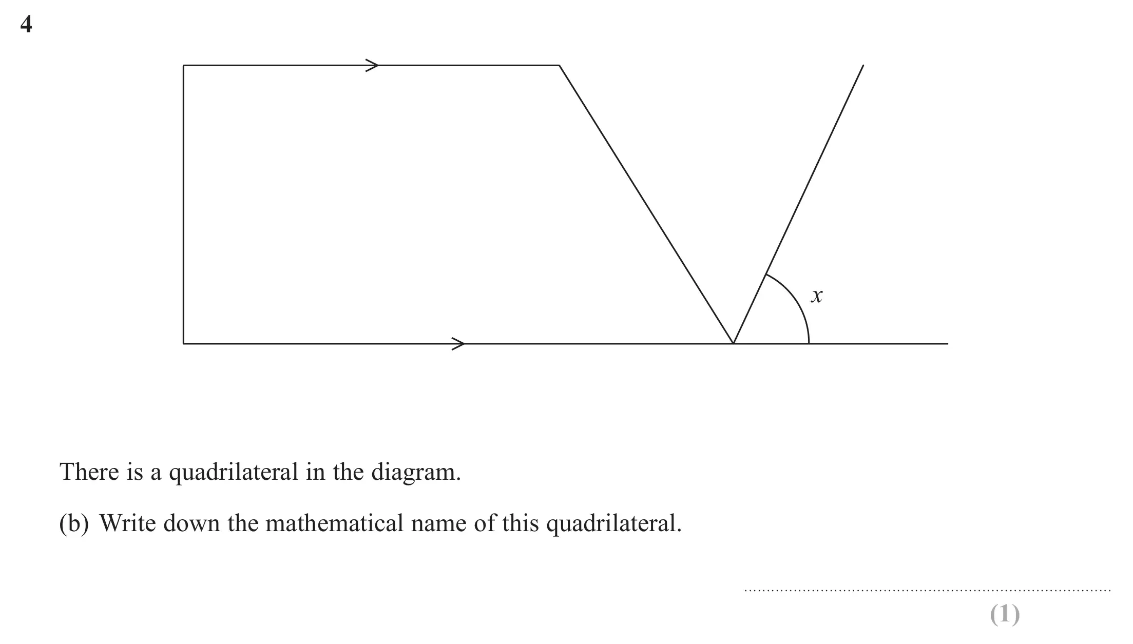 Question 4(b) - Edexcel IGCSE Maths Past Papers - Foundation Resit Calculator June 2018 - Paper 1