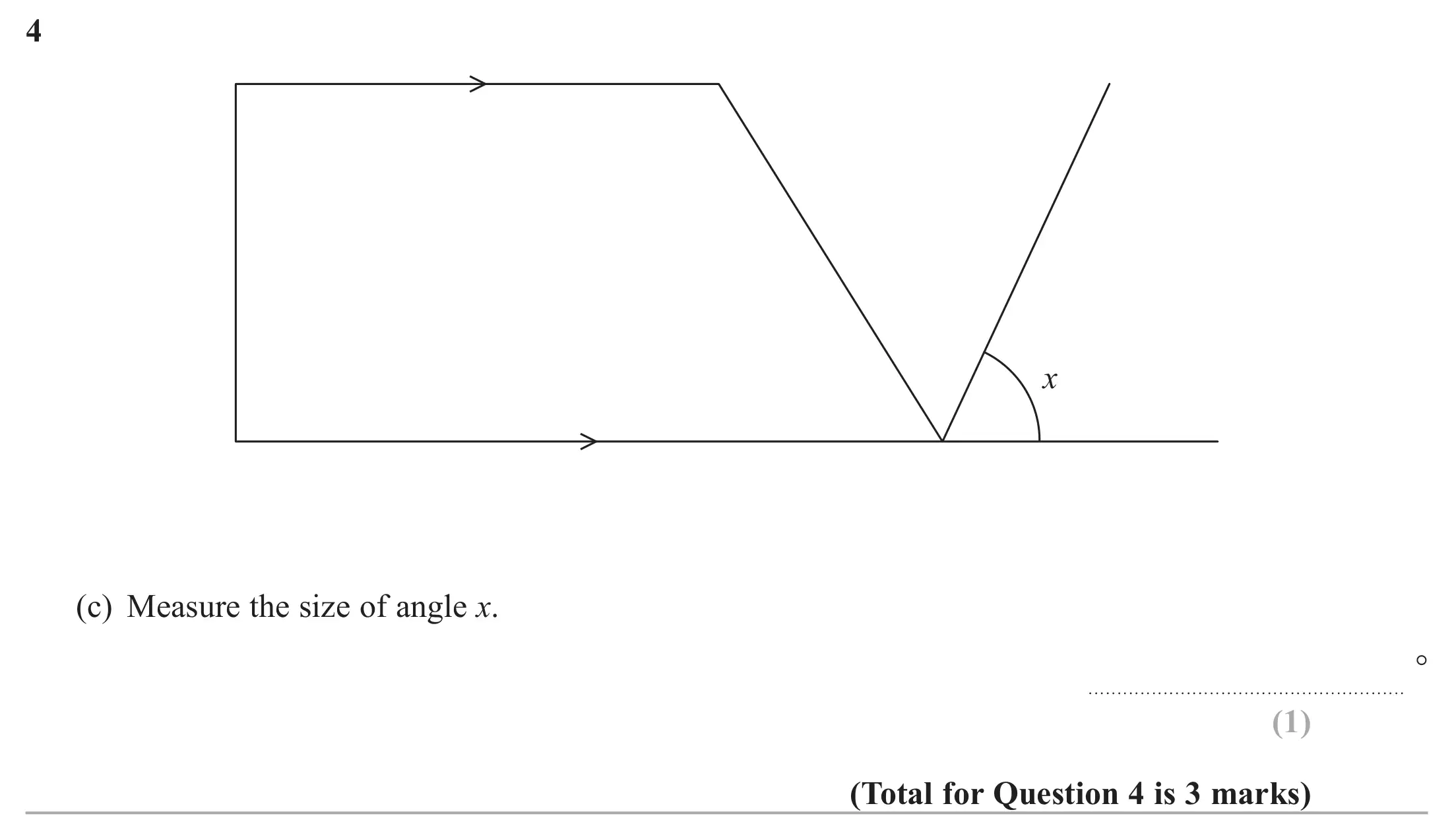 Question 4(c) - Edexcel IGCSE Maths Past Papers - Foundation Resit Calculator June 2018 - Paper 1
