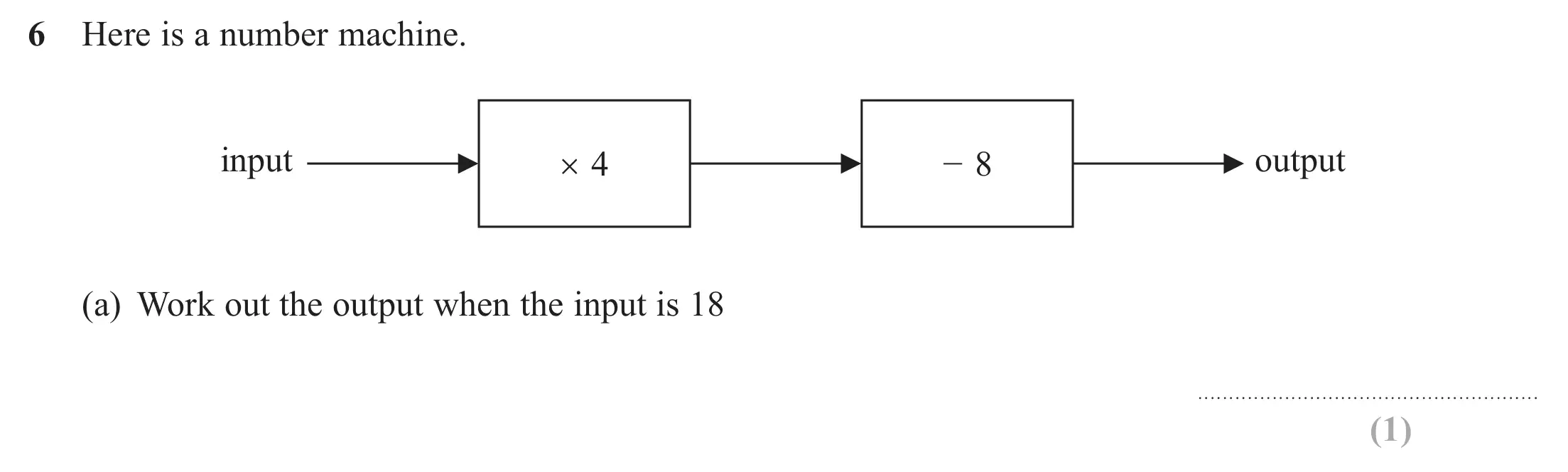 Question 6(a) - Edexcel IGCSE Maths Past Papers - Foundation Resit Calculator June 2018 - Paper 1